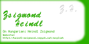 zsigmond heindl business card